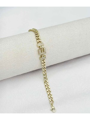 SY Aksesuar 14K Gold Kuyumcu Model Harf Bileklik