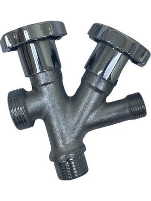 Hopinip Dual Çiftli Çatallı Çamaşır Makinesi Ara Taharet Musluk Ara Musluk ( Lisinya )