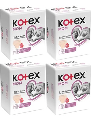 Kotex Mom Lohusa Külodu - Külot Bez L - Large - Büyük / Xl - Extra Large - 32 Li Set (4pk*8)