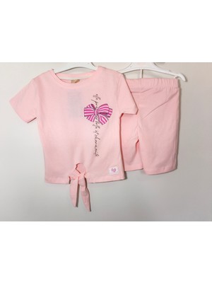 Diba Bebek Kız Çocuk Fiyonk Bağlamalı Şortlu Takım