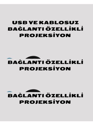 Hopinip HDMI USB Bağlantılı 4K Destekli Taşınabilir Projeksiyon Cihazı - Lisinya