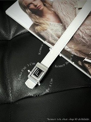 Fiori F Tokalı Ince Kadın Kemeri, Ceket Kemeri, Gömlek Kemeri, Elbise Kemeri