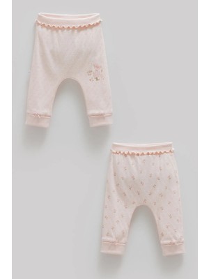 Caramell All Tıme Gırl Ikili Bebek Pantolon - Pembe - 74-80 cm Pembe