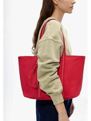 Parfois Kadın Charm'lı Teknik Kumaş Shopper Çanta