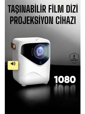 Hopinip Taşınabilir Android Projeksiyon Wifi Destekli 4K Multimedia Tabanlı Ev ve Ofis Tipi - Lisinya