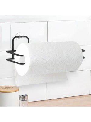 By Nevser® Kendiliğinden Yapışkanlı Krom Paslanmaz Metal Havlu Kağıtlık Aparatı