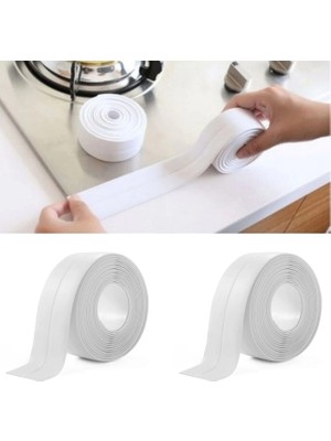 Hopinip 2 Li Su Sızdırmaz Banyo Mutfak Lavabo Küvet Izolasyon Şerit Bant Pratik Ürün ( Lisinya )