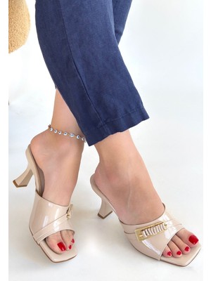 Hopinip Sief Bej Rugan Topuklu Terlik - Lisinya