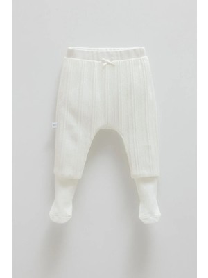 Caramell Beauty Gırl Çoraplı Bebek Pantolon - Ekru - 50-56 cm Ekru