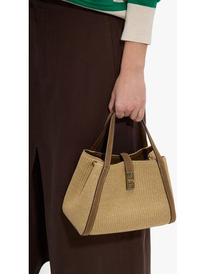 Parfois Kadın Çapraz Askılı Hasır Efektli Tote Çanta