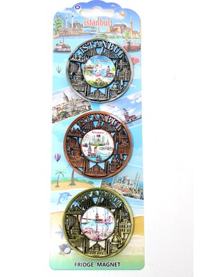 Hopinip Istanbul Temalı Metal Magnet 3'lü Set ALK2890 - Lisinya