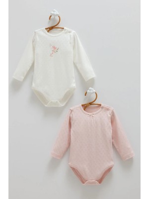 Caramell All Tıme Gırl Kız Bebek Ikili Çıtçıtlı Body - Gül Kurusu - 80-86 cm Gül Kurusu