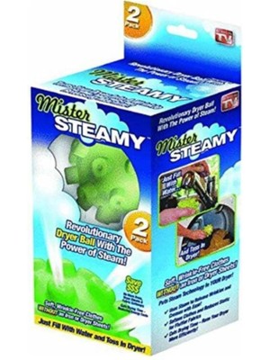 Hopinip Mister Steamy Buharlı Çamaşır Kurutma ve Ütü Topları Pratik 2'li ( Lisinya )