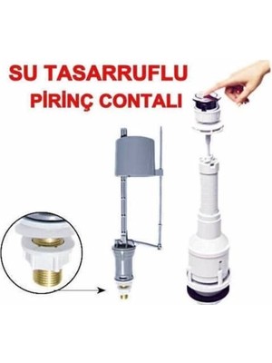 Hopinip Klozet Sifon Basmalı Rezervuar Iç Takım Su Tasarruflu ( Lisinya )