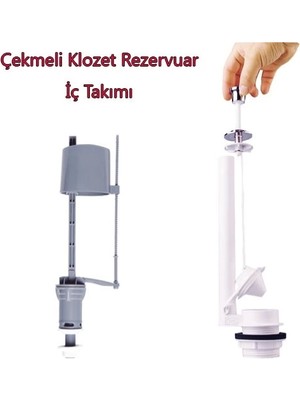 Hopinip Klozet Sifon Çekmeli Rezervuar Iç Takım Su Tasarruflu Seramik ( Lisinya )