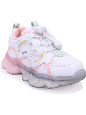 Vicco Sunday 346P26Y134 Beyaz Pudra Günlük Ortopedik Işıklı Kız Çocuk Spor Ayakkabı
