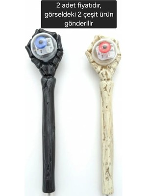 Dogadastore Göz Işıklı Polyester Tükenmez Kalem SETLİ 2 Li Ürün