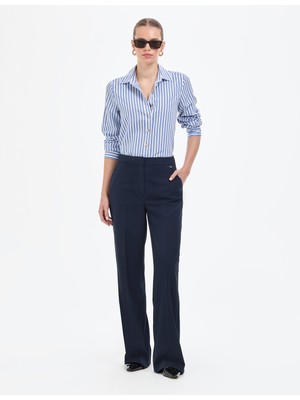 Pierre Cardin Kadın Lacivert Palazzo Kumaş Pantolon 50319006-VR033
