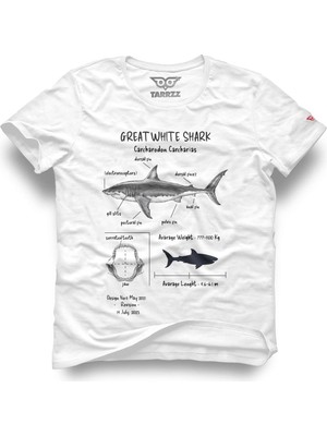 Tarrzzcom Unisex Regular Tasarım Tshirt Great Shark