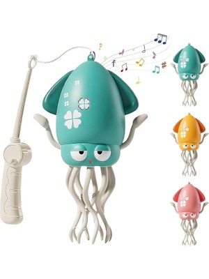 Welcomein Dans Eden Ahtapot Müzikli LED Işıklı Oyuncak Şarjlı Hareketli ve Kolları Dans Eden Aktivite Seti +1
