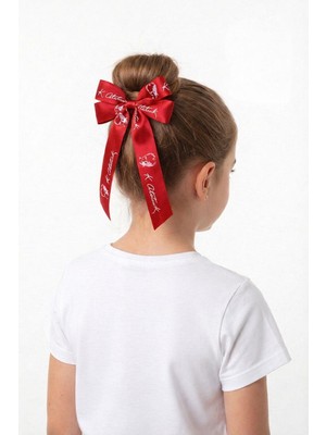 Meriç Bebe 23 Nisan Özel Günler Okul ve Günlük Kullanım Için Atatürk\'lü Fiyonklu Saten Klips Toka