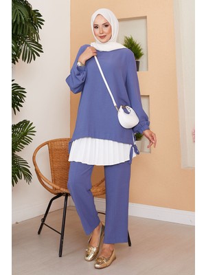 Md Beli Lastikli Piliseli İçlik Ekru