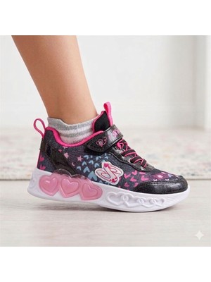 Rungo Ndrops Kız Çocuk Işıklı Cırtlı Anorak Hafif Spor Sneakers Ayakkabı