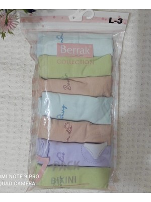Berrak 7li Bikini Külot-Açık Renkler-Xl