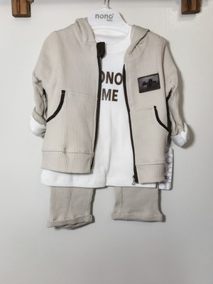 Diba Bebek Erkek Çocuk Hırkalı 3'lü Takım