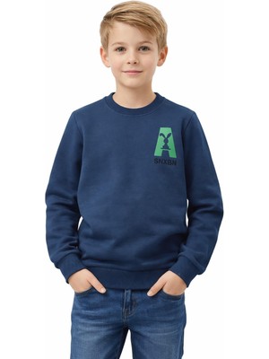 Baglan Erkek Çocuk Önü Baskılı Sweatshirt BGL-ST05234