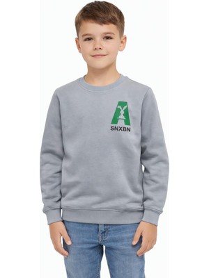 Baglan Erkek Çocuk Önü Baskılı Sweatshirt BGL-ST05234