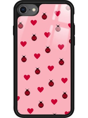 Snacase Apple iPhone 7 Uyumlu Uğur Böceği Tasarımlı Parlak Silikon Kılıf