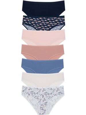Berrak 11449-4 Kadın 7li Bato Külot-Desen-4-Xl