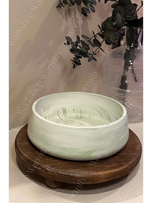 Workshop Warmth Luna Vernikli Dekoratif Tabak - Orta Sehpa Objesi