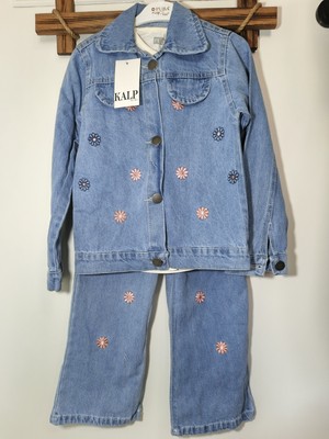 Diba Bebek Kız Çocuk Kot Ceketli 3 Lü Takım