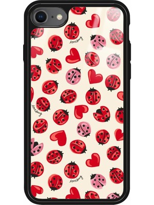 Snacase Apple iPhone Se Uyumlu Uğur Böceği Tasarımlı Parlak Silikon Kılıf