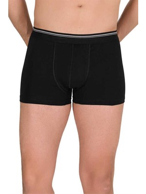 Berrak 1097 Erkek Boxer 3 Adet Pamuklu Likralı Gri Xl-Siyah-L