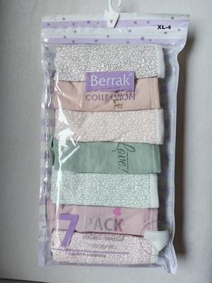 Berrak 7'li Bato Kesim Külot (Love Desen)-Çok Renkli-2xl