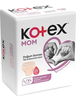 Kotex Mom Lohusa Külodu - Külot Bez L - Large - Büyük / Xl - Extra Large - 16 Lı Set (2pk*8)