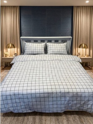 Tekstil Vagonu Çift Kişilik Lastikli Nevresim Takımı 4 Yastık Kılıflı Yumuşak Dokulu