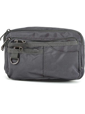 Necati Çanta Sürdürülebilir Şıklık: Çok Gözlü Su Geçirmez Doğa Dostu Bel Çantası Gri