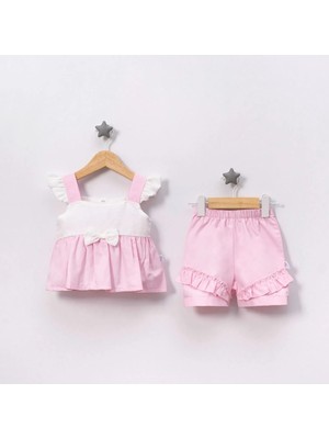 Jolly Joy Pretty Gırl Kız 2 Li Alt Üst Takım - Pembe - 9 - 12 Ay Pembe