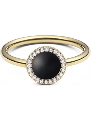 Daniel Wellington Audrey Ring Black Agathe Gold