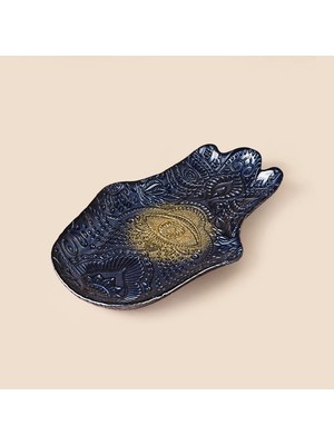 Matmel Deco Rabia Eli Dekoratif Tabak - Lacivert - 22X15 cm