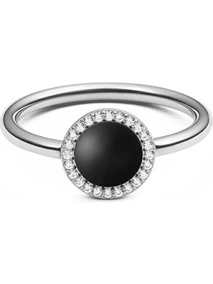 Daniel Wellington Audrey Ring Black Agathe Silver