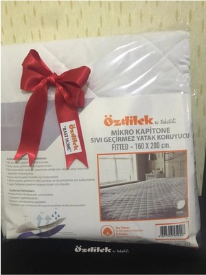 Özdilek 160X200+30CM Mikro Kapitoneli Sıvı Geçirmez Yatak Koruyucu Alez(Çift Kişilik)