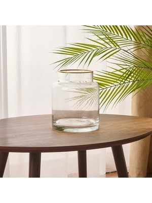 Matmel Deco Orro Rimli Vazo - Şeffaf - 18X11 cm