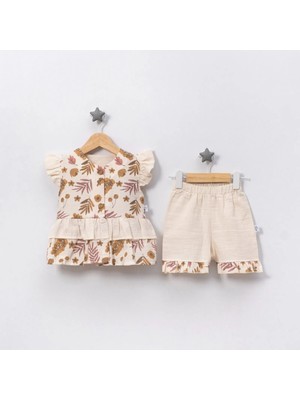 Jolly Joy Flower Valley Kız Bebek Alt Üst Takım - Mürdüm - 6 - 9 Ay Mürdüm