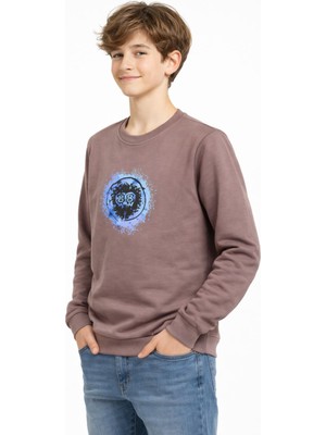 Baglan Erkek Çocuk Ön Arka Baskılı Sweatshirt BGL-ST05230
