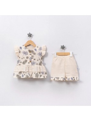 Jolly Joy Flower Valley Kız Bebek Alt Üst Takım - Yeşil - 6 - 9 Ay Yeşil